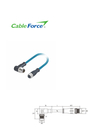 Code X mâle à un câble Ethernet moulé femelle du connecteur circulaire M12 de code 8pin