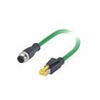 1m a protégé le câble Ethernet M12 de Profinet soudant résistant UV de la perforation RJ45