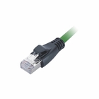 Prise masculine verte de la corde de correction RJ45 du chat 7 d'Ethernet PUR pour des vidéos surveillance