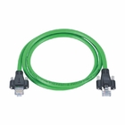 Câble vert de correction d'Ethernet de la vis de blocage 1.5A Cat5e de corde de correction de PVC RJ45