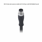 Code du mâle S de connecteur circulaire d'EMI Shielded M12 moulé avec le cable électrique 12A