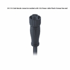A.W.G. 16 du code M12 3 Pin Cable de S non protégé pour des encodeurs de déclencheurs de capteurs