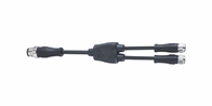 Câble résistant de diviseur de l'huile M12 Y un Pin M12 du code 5 au câble M8