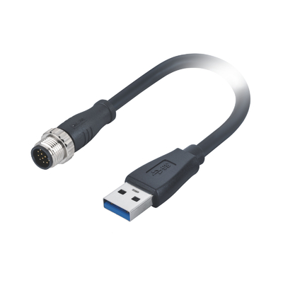 1A 30V M12 à USB câblent le CEI 61076 d'A.W.G. 24 2 101 la norme IP60