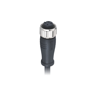 Les contacts femelles imperméables de connecteur de Pin de M16 4 ont moulé le câble Ip67/Ip68 de Pur 4x16awg de 0.5m