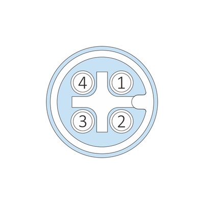Borne à vis M12 connecteur circulaire 5 broches A Code femelle 90 degrés Field Wireable Pg7