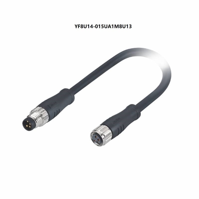 Câble de capteur IP67 actionneur M8 mâle à connecteur femelle 4 broches 1.5M
