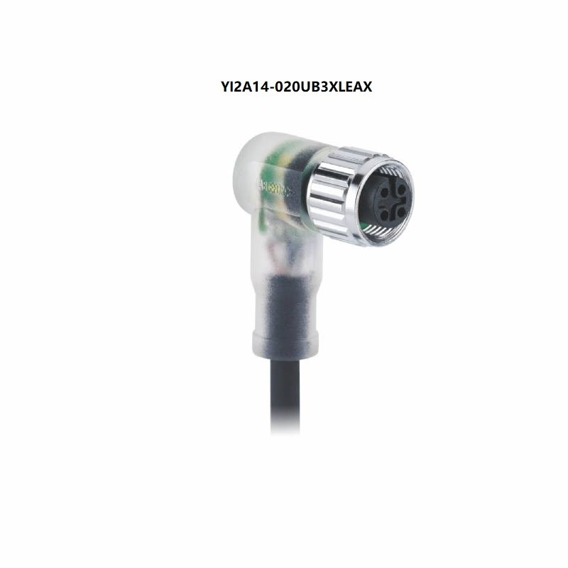 M12 câble codé par A non protégé 2m 4 veste des connecteurs PUR de Pin Female LED PNP