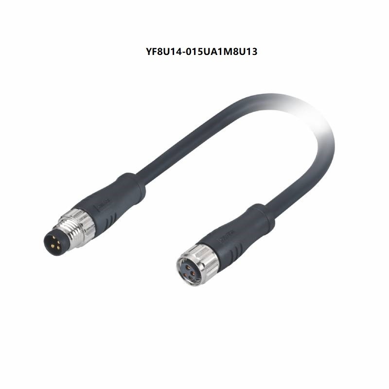 Câble de capteur IP67 actionneur M8 mâle à connecteur femelle 4 broches 1.5M